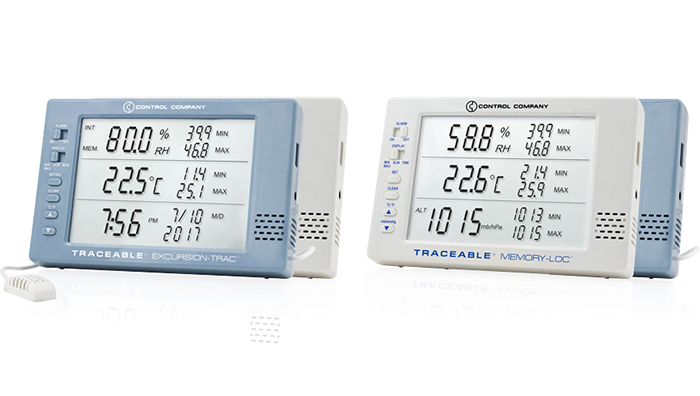Excursion-Trac™ and Memory-Loc™ Hygrometer/Thermometer, and Barometer